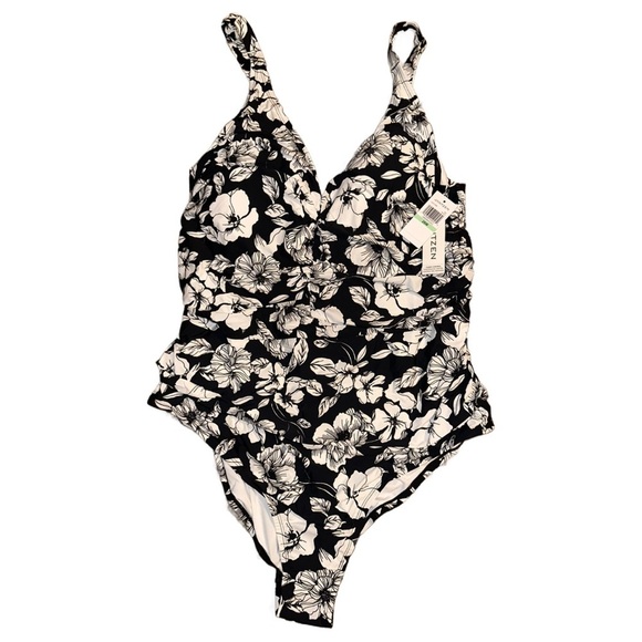 Jantzen Floral One Piece Ultimate Tummy Contril Swimsuit - Picture 1 of 7